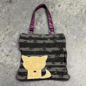 RARE Skeleanimals Loungefly Kit the Cat Tote Bag